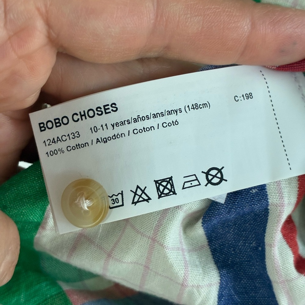 Bobo Choses Madras Checks Ruffle Woven Dress - Picture 12 of 13